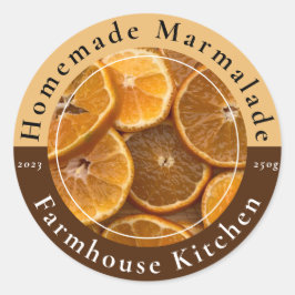 Homemade Customizable Marmalade Jam Sticker Runt Klistermärke