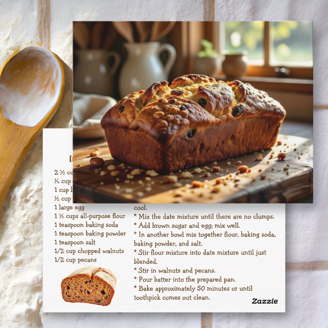 Homemade Date Nut Bread Recipe Vykort (Skapare uppladdad)