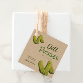 Homemade Dill Pickles Canning Burk-etikett Gåvor Etiketter