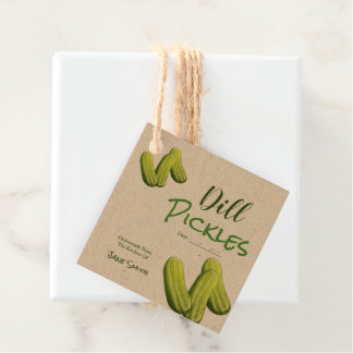 Homemade Dill Pickles Canning Burk-etikett Gåvor Etiketter