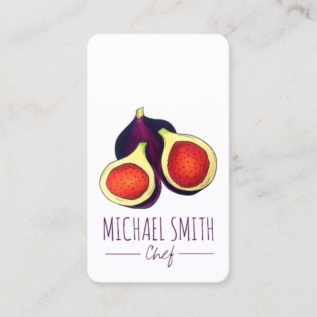 Homemade Fig Sylt Jelly Preserve Figs, konserverad Visitkort (Framsida)