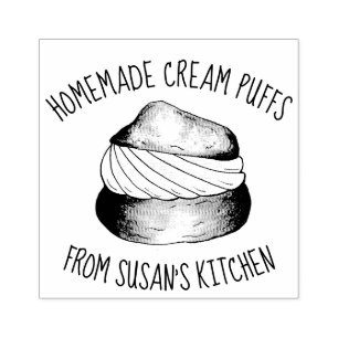 Homemade Food Cream Puffs Pastry Chef Personlig Stämpel