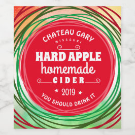 Homemade frukt faux vineyard personlig vin vinflaska etikett