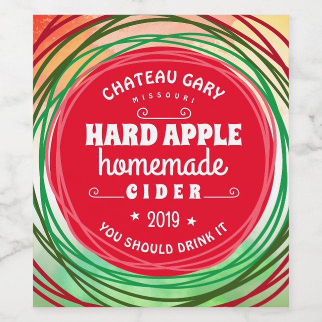 Homemade frukt faux vineyard personlig vin vinflaska etikett (Singel etikett)