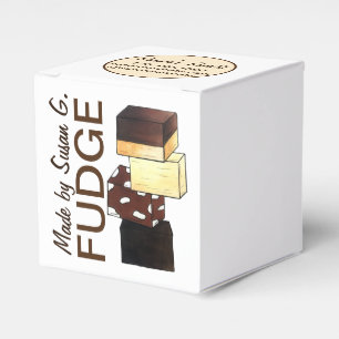 Homemade Fudge Candy Confectionery tillverkad av Presentaskar