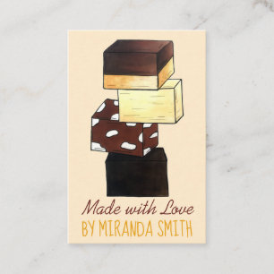Homemade Fudge Candy Confectionery tillverkad av Visitkort