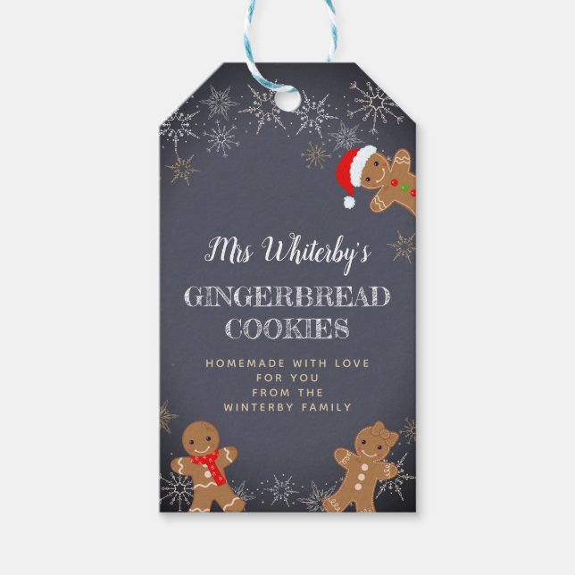 Homemade Gingerbröd Ingredienser Presentetikett (Framsidan)