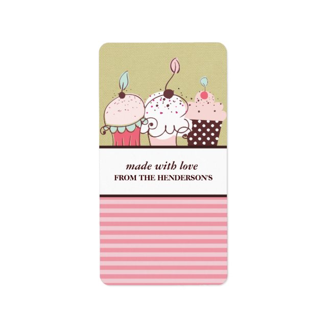 Homemade Goodies Gift Märkre Stickers Adressetikett (Framsidan)