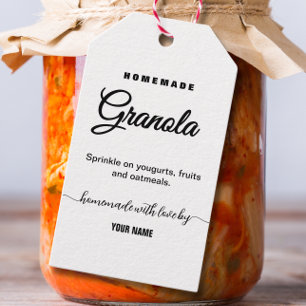 Homemade Granola-märkre Presentetikett