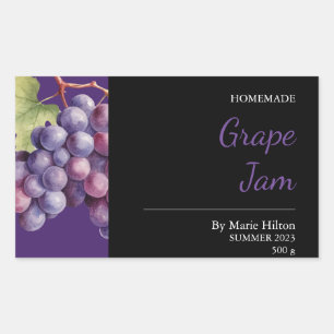 Homemade Grape Sylt Burk etikett