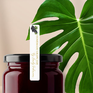 Homemade Grape Sylt Thin Seal-etikett Klistermärke