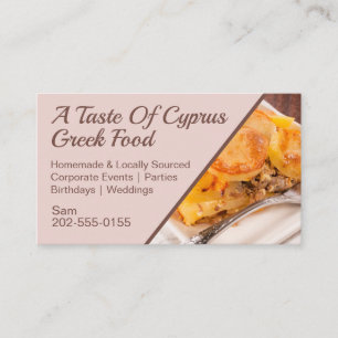 Homemade Greece Food Restaurant Delivery Visitkort