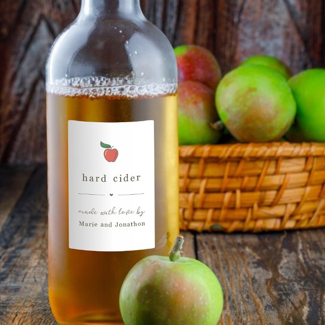 Homemade Hard Cider Gift-etikett Mat Etikett (Skapare uppladdad)