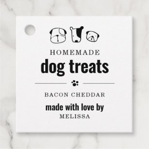 Homemade Hund Treat Gift eller Gåvor Etiketter