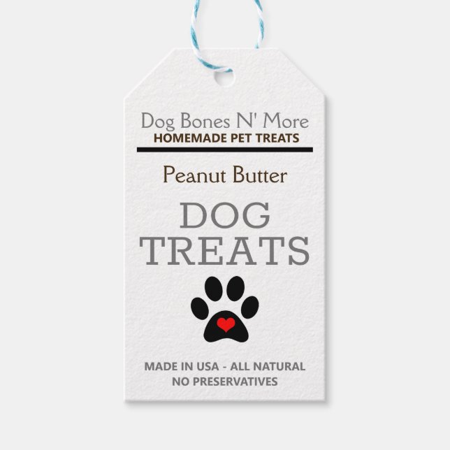 Homemade Hund Treat Labels Presentetikett (Framsidan)