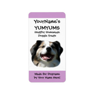 Homemade Hund Treats anpassningsbar Aussie Hund La Adressetikett