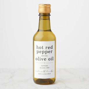 Homemade Infused Olive Oil Label - Två Linjer Vinetikett