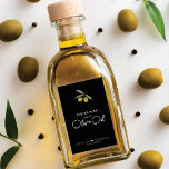 Homemade Infused Olive Oil Vin etikett<br><div class="desc">Homemade infunderad olivolja är perfektens hemlagsgåva till medarbetare,  vänner och grannar. Lägg till den här moderna anpassningsbarna till vilken flaska som helst,  och din olivolja är redo för gåva ge.</div>