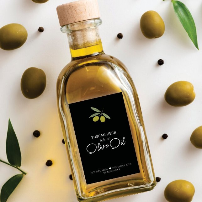 Homemade Infused Olive Oil Vin etikett (Skapare uppladdad)