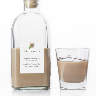 Homemade Irish Cream Liqueur Flaska etikett
