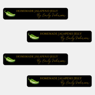 Homemade Jalapeno Jelly Thin Label Klistermärke