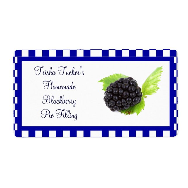 Homemade Jelly/Sylt-etikett Fraktsedel (Framsidan)