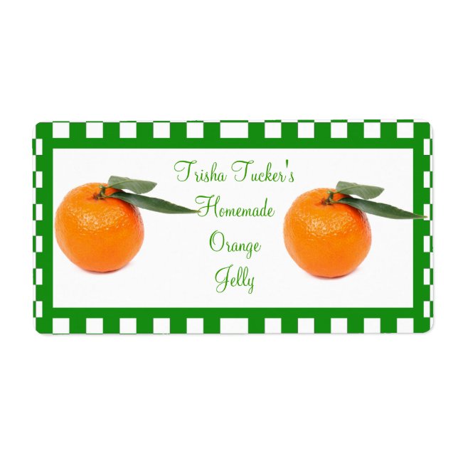 Homemade Jelly/Sylt-etikett Fraktsedel (Framsidan)