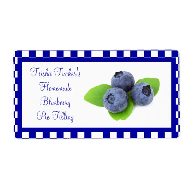 Homemade Jelly/Sylt-etikett Fraktsedel (Framsidan)