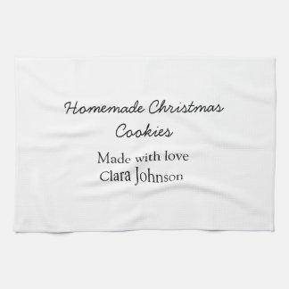 Homemade-julkakor tillverkade med kärlek add namn kökshandduk