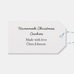 Homemade-julkakor tillverkade med kärlek add namn presentetikett