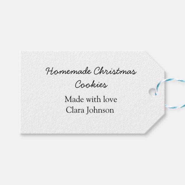 Homemade-julkakor tillverkade med kärlek add namn presentetikett (Framsidan (Horisontell))
