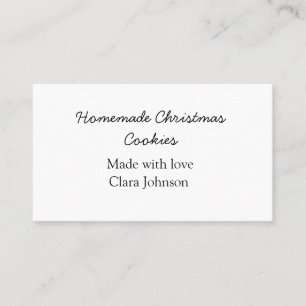 Homemade-julkakor tillverkade med kärlek add namn visitkort