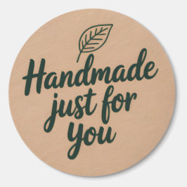 Homemade Just for You Sticker - Eco Friendly Runt Klistermärke