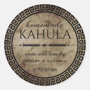 Homemade Kahula Personlig Runt Klistermärke