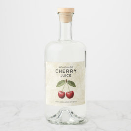 Homemade-körsbärssaftetiketter vintage stil spritflaskor etikett