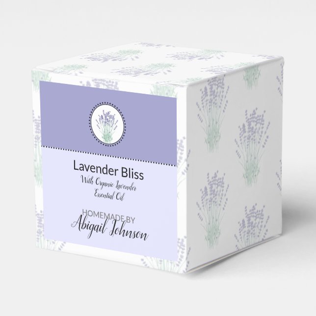 Homemade Lavender Bath Bomb Box Presentaskar (Framsidan Sidan)