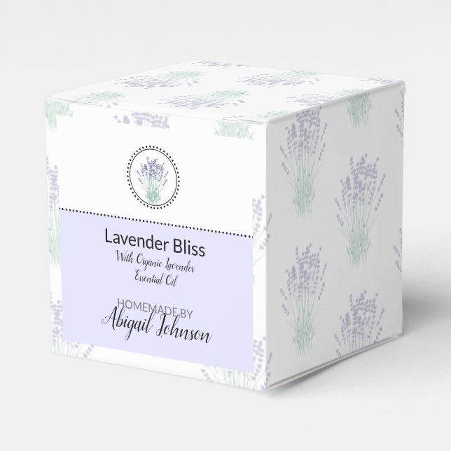Homemade Lavender Bath Bomb Box Presentaskar (Framsidan Sidan)