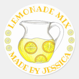 Homemade Lemon Ade Lemonade Mix av Runt Klistermärke