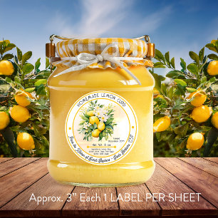 Homemade Lemon Curd Lemon Bouquet Canning Klistermärken