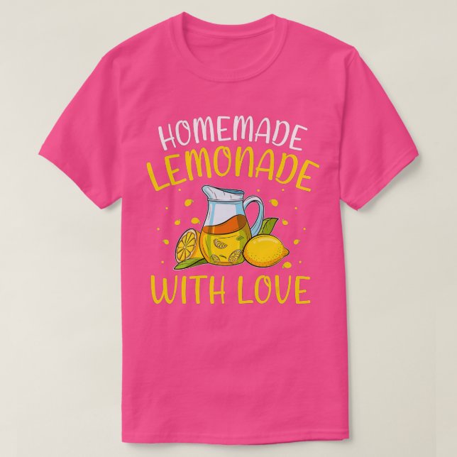 Homemade Lemonade med Kärlek Roligt Lemon Ställjui T Shirt (Design framsida)