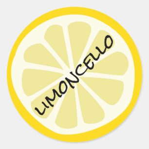 Homemade Limoncello Mason Burk Runt Klistermärke
