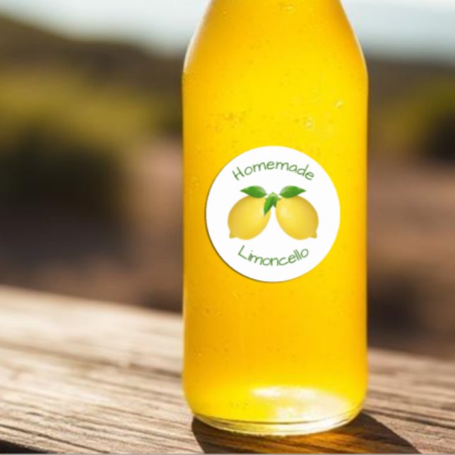 Homemade Limoncello Runt Klistermärke (Skapare uppladdad)