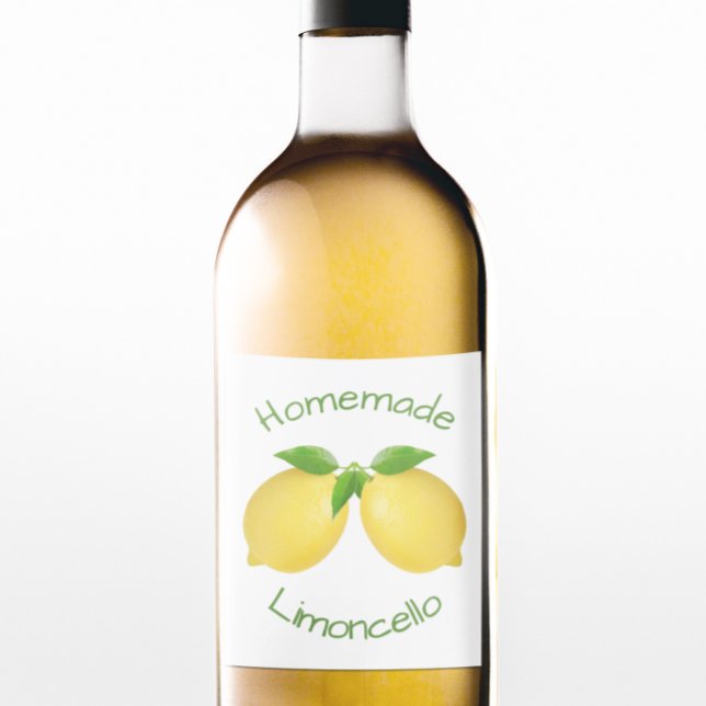 Homemade Limoncello Spritflaskor Etikett (Skapare uppladdad)