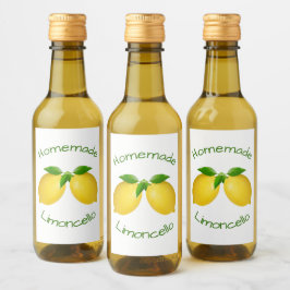 Homemade Limoncello Vinetikett