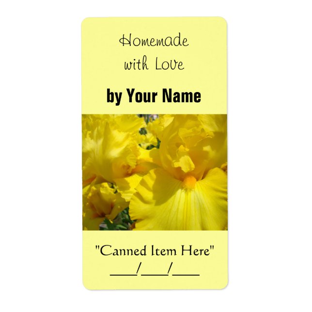 Homemade med Kärlek anpassningsbar Canning Burk-et Fraktsedel (Framsidan)