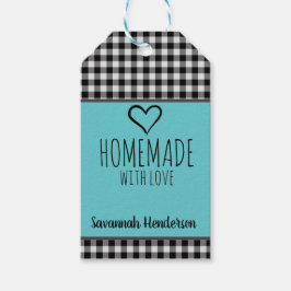 Homemade med kärlek Buffalo Play och Teal Presentetikett
