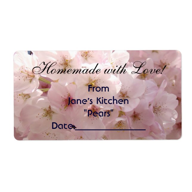 Homemade med Kärlek! Burk-etiketter från Namn Kitc Fraktsedel (Framsidan)