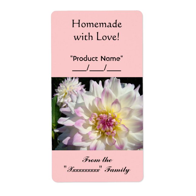 Homemade med Kärlek Gift-etiketter från anpassning Fraktsedel (Framsidan)