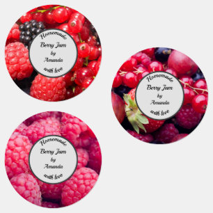 Homemade med kärlek-kökstillhörighetsfoto sylt klistermärke