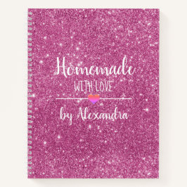 Homemade med kärlek rosa glitter recept
